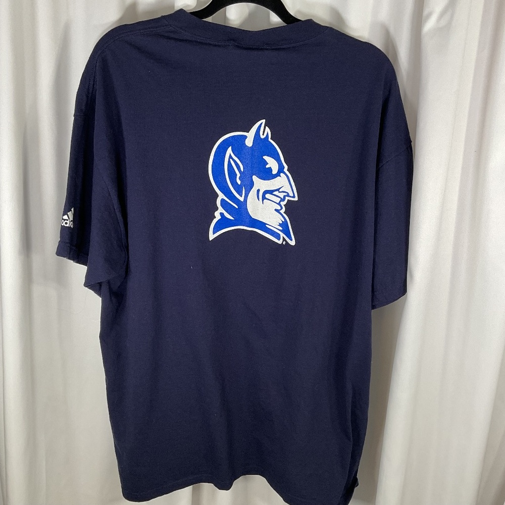 Duke Adidas Blue Devils Tshirt Duke Dad Sports College Vtg 100% Cotton Size XL